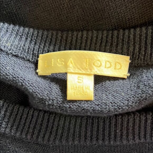Lisa Todd Navy Star Struck Sweater Small - Picture 10 of 11